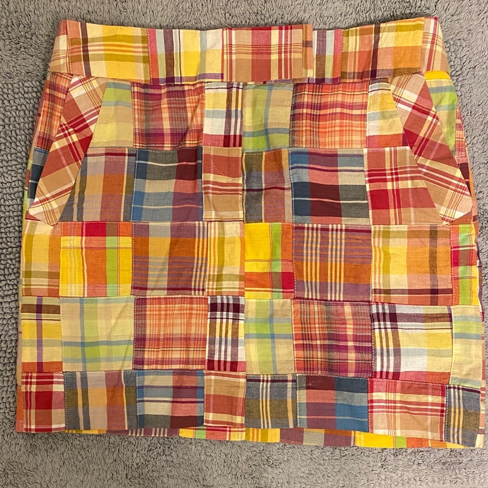 J. Crew Colorful Plaid Mini Skirt
